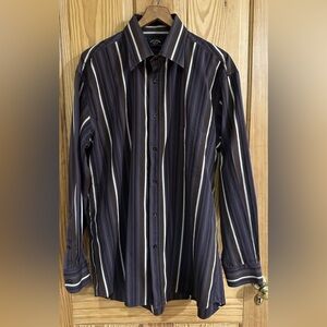 Paul & Shark  Habana Yacht Club Striped Button Down Shirt Size 44 XL